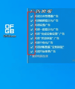 OFGB一键关闭Windows内置广告v0.4