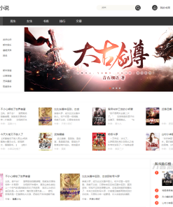 狂雨小说CMS V1.5.2版本_简洁大气小说网站系统