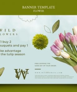 花店横幅广告宣传单设计