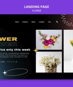 花店登录页模板PSD