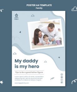 美好家庭海报模板设计