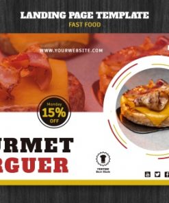 美味汉堡横幅设计模板