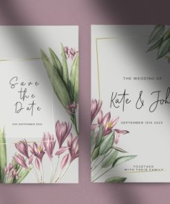 花卉小清新婚礼邀请函