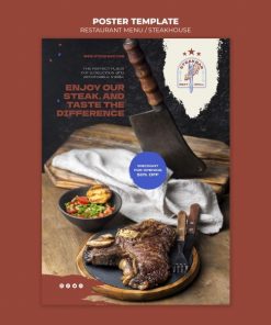 美味牛排西餐海报设计