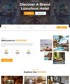 HTML5星级酒店宣传网站模板