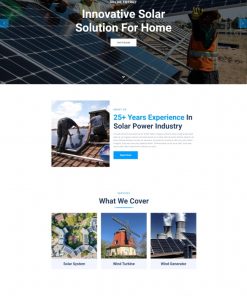 太阳能HTML5网站模板