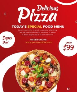 美味披萨宣传招贴设计