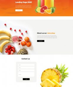 鲜榨果汁店引导页模板