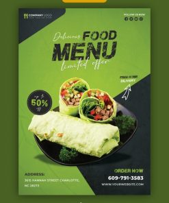 美味卷饼美食宣传单