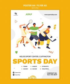 运动插画人物广告海报