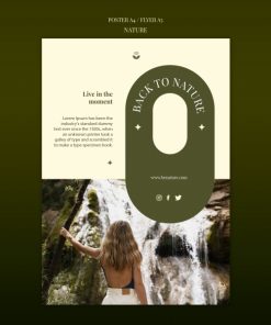 自然探索户外旅游垂直海报