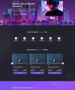 紫色动感科技公司HTML5模板