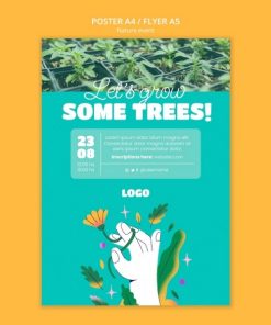 植树活动创意宣传模板