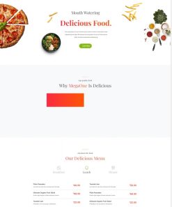 美味轻食西餐厅网站模板