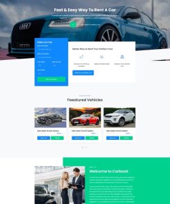 Bootstrap4汽车接送租赁服务网站模板