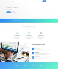 社交媒体优化服务Bootstrap4模板