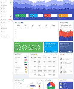 蓝色后台数据分析管理模板