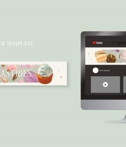 蛋糕甜品网页横幅模板设计