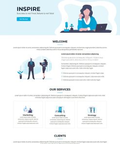 白色简洁企业HTML5网站模板