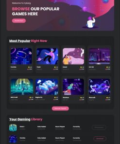 HTML5热门游戏体验宣传网站模板