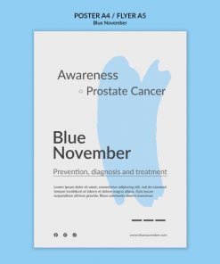 蓝色十一月极简海报模