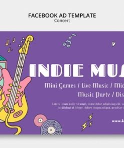 音乐会插画海报设计PSD