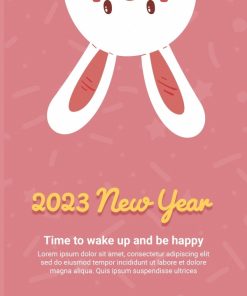 2023卡通新年海报设计PSD