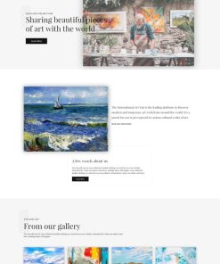 艺术品油画作品分享网站模板