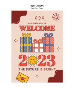 2023新年手绘插画海报设计