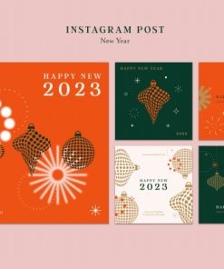 2023艺术新年海报模板PS