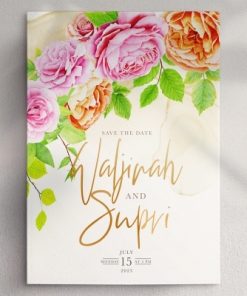 炫彩花卉装饰邀请函模板