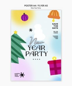 2023圣诞新年海报模板设计
