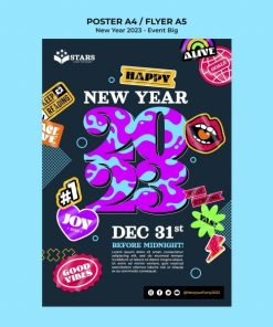 2023潮流派对PSD海报模板