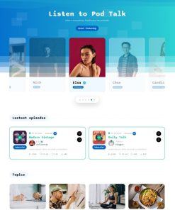 HTML5听播客谈网站模板