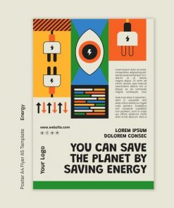 节能环保插画风海报源文件