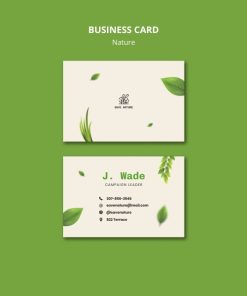 自然风商务名片模板设计