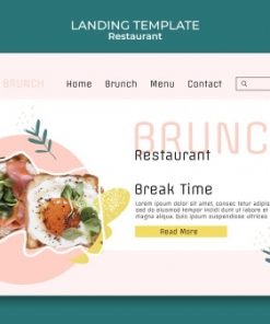 美食餐厅登录页模板