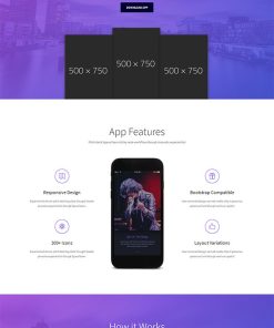 紫色APP引导页Bootstrap模板