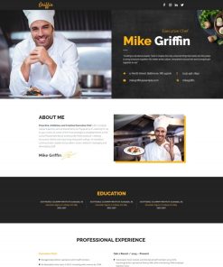 行政总厨个人作品展示网页模板