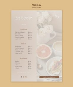 西餐厅菜单模板设计PSD