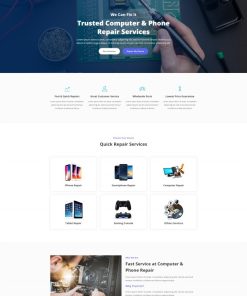 HTML5电脑手机维修服务网站模板