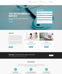蓝色医疗服务中心网站模板