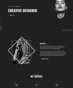 黑色个人作品集HTML5模板