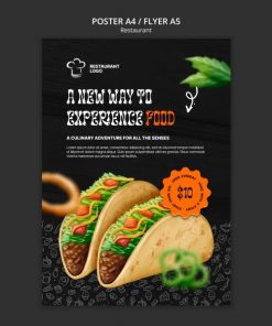 美食餐厅海报模板PSD