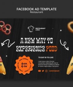 美食餐厅facebook模板