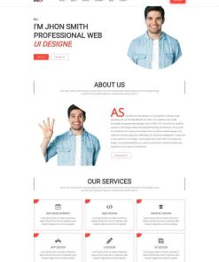 网页开发设计师简历展示网页模板