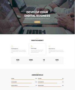 HTML5多功能数字机构网站模板