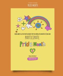 骄傲月活动邀请海报模板