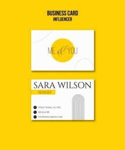 艺术风个性名片模板PSD