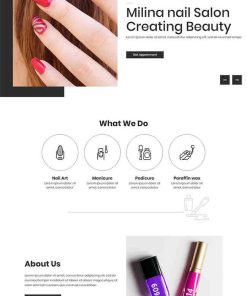 美甲彩妆修眉店网站模板